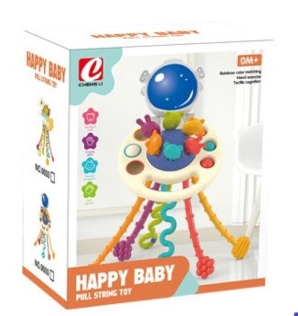 Jucarie Montessori,senzoriala,caracatita din silicon pentru dexteritate, utila si celor cu autism 0+