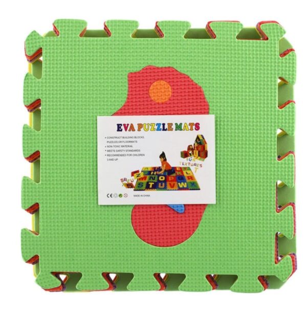 Covor spuma Eva tip puzzle cu masini, nave spatiale si animale