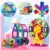 Joc constructii magnetice 3D, Magnetic Tiles 118 piese, STEM, Montessori, Multicolor
